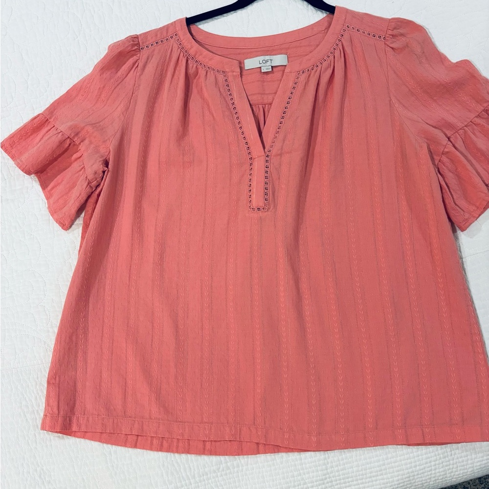 LOFT peach color shirt, nearly new!